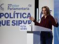 La secretaria general del PP, Cuca Gamarra, durante la interparlamentaria del partido celebrada, este sábado, en Sevilla