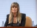 La mujer del presidente del Gobierno, Begoña Gómez, durante la Comisión de Investigación en la Asamblea de Madrid
