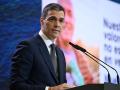 Pedro Sánchez, durante la presentación de su plan milagro contra los aranceles