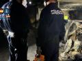 Imágenes distribuidas por la Policía Nacional del garaje de Alcorcón en el que murieron dos bomberos