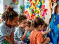 Niños jugando en una guardería