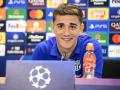 Gavi, durante la rueda de prensa previa al partido frente al Borussia Dortmund