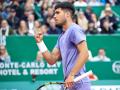 Carlos Alcaraz, durante su estreno en el Masters 1000 de Montecarlo