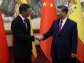 Pedro Sánchez y Xi Jinping, este viernes en Pekín