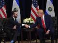 El presidente de El Salvador, Nayib Bukele, junto al presidente de Estados Unidos, Donald Trump