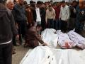 Mourners surround the bodies of Palestinians killed in an Israeli strike, at the al-Aqsa Martyrs hospital in Deir el-Balah in the central Gaza Strip on April 13, 2025. Gaza's health ministry said on April 13 that at least 1,574 Palestinians had been killed since March 18 when a ceasefire collapsed, taking the overall death toll since the war began to 50,944. (Photo by Eyad BABA / AFP)