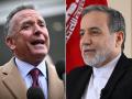 (COMBO) This combination of file photos created on April 9, 2025, shows US Middle East envoy Steve Witkoff speaking to reporters outside the West Wing of the White House in Washington, DC, on March 6, 2025 (L), and Iran's Foreign Minister Abbas Araghchi speaking to AFP during an interview at the Iranian consulate in Jeddah on March 7, 2025. Iran said on April 9 a new nuclear deal could be agreed with the United States provided Tehran's longtime adversary shows sufficient goodwill in upcoming talks, as Israel warned of military action if talks drag on. (Photo by Mandel NGAN and Amer HILABI / AFP)