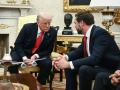 Trump y Vance durante la reunión con Bukele
