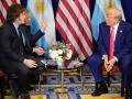 El presidente de Estados Unidos, Donald Trump, junto a su homólogo argentino, Javier Milei