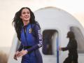 Katy Perry después del vuelo espacial en la misión NS-31