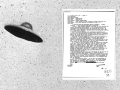 Montaje de un ovni con el documento desclasificado por la CIA