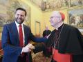El cardenal Parolin y el vicepresidente de Estados Unidos, J.D. Vance