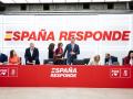 Pedro Sánchez reunido con la cúpula de su partido este lunes