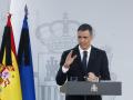 Pedro Sánchez, durante su comparecencia del martes en la Moncloa