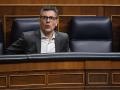 El ministro de la Presidencia, Justicia y Relaciones con las Cortes, Félix Bolaños, durante una sesión plenaria en el Congreso