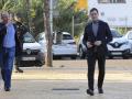 David Sánchez (d), hermano del presidente del Gobierno, Pedro Sánchez, a su llegada a los juzgados