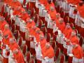 Los cardenales, velando el cuerpo sin vida de Francisco el pasado miércoles