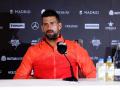 Novak Djokovic, en rueda de prensa en el Mutua Madrid Open