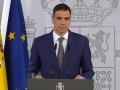 Pedro Sánchez, en rueda de prensa durante el apagón