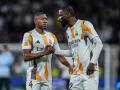 David Alaba y Antonio Rüdiger, en un calentamiento con el Real Madrid
