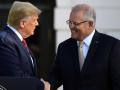 Donald Trump junto al primer ministro australiano, Anthony Albanese