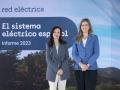 La presidenta de Red Eléctrica, Beatriz Corredor, y la ministra para la Transición Energética, Sara Aagesen