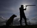 Un cazador junto a su perro