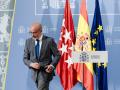 El delegado del Gobierno en Madrid, Francisco Martín, al término de su comparecencia
