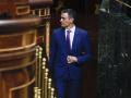 Pedro Sánchez, entrando en el hemiciclo