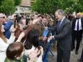 Don Felipe, este jueves, a su llegada a Badajoz