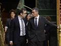 Pedro Sánchez y Carlos Cuerpo, este jueves entrando al hemiciclo