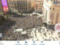 Vista panorámica de la Plaza de Callao durante la manifestación socialista