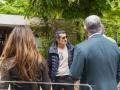 Luis Figo, en la terraza del Campo del Moro de Madrid