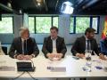 El presidente de la junta de Castilla y León, Alfonso Fernández Mañueco, con López Miras y Moren