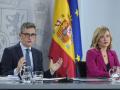 Los ministros Félix Bolaños y Pilar Alegría, este martes en la Moncloa