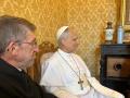 El Papa León XVI junto al padre Del Moral