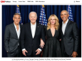 George Clooney, Joe Biden, Julia Roberts y Baraka Obama