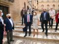 El ministro de Transportes, José Luis Ábalos, junto a la alcaldesa de Toledo, Milagros Tolón, y Koldo García (arriba a la izquierda) en 2020
