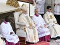 Pope Leo XIV leads a Holy Mass for the Beginning of his Pontificate, in St Peter's square in The Vatican on May 18, 2025. (Photo by Filippo MONTEFORTE / AFP)