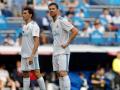 Arbeloa y Xabi Alonso durante un Corazón Classic Match del Real Madrid