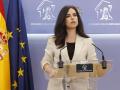 La portavoz de Vox en el Congreso, Pepa Millán, en una rueda de prensa