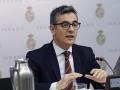 El ministro de Presidencia, Justicia y Relaciones con las Cortes, Félix Bolaños, durante su comparecencia este viernes ante la Comisión de Justicia del Senado