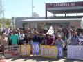 Concentración convocada por la Alianza UPA-COAG para protestar por la supresión de paradas del AVE en Sanabria.