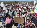 Concentración convocada por la Alianza UPA-COAG para protestar por la supresión de paradas del AVE en Sanabria.