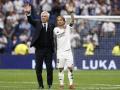 Carlo Ancelotti y Luka Modric se despiden del Santiago Bernabéu
