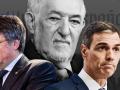 Carles Puigdemont (izquierda), Cándido Conde-Pumpido (centro), Pedro Sánchez (derecha), en un diseño de El Debate