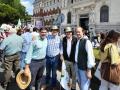 En el centro, Fernando Ardell y Rafael Navas, de Asaja Córdoba