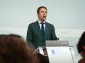 El consejero de Mar, Alfonso Villares, durante su comparecencia