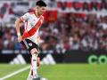 Franco Mastantuono, en un partido con el River Plate