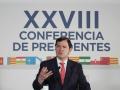 El presidente de la Junta de Castilla y León, Alfonso Fernández Mañueco, tras participar en la XXVIII Conferencia de Presidentes Autonómicos